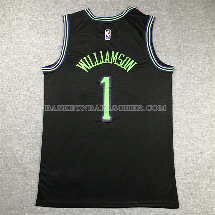 Maillot New Orleans Pelicans Zion Williamson NO 1 Ville 2023-24 Noir